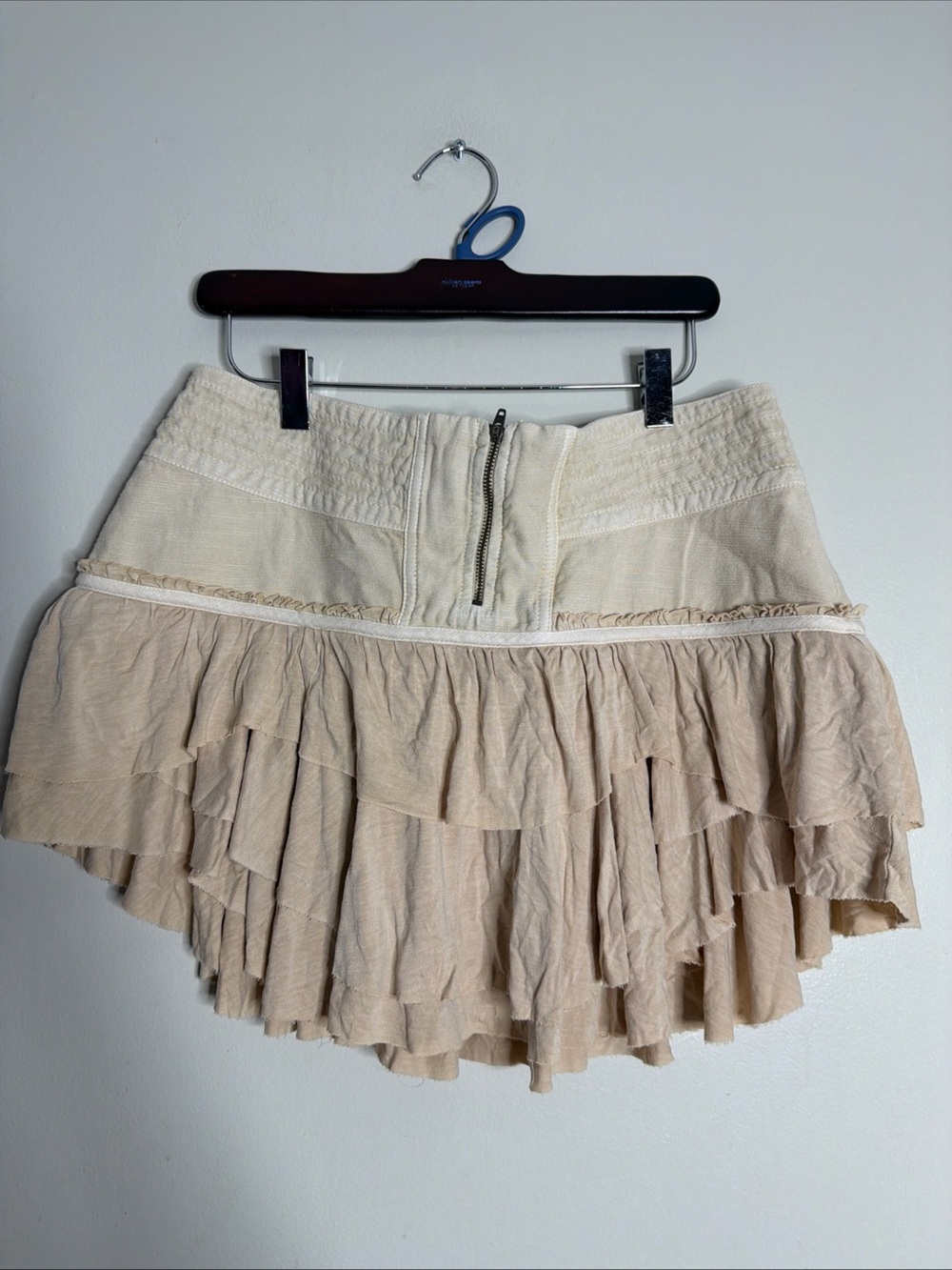 Free People Frostbite Ruffles Tiered Exposed Zipper Mini Skirt - Picture 3 of 6